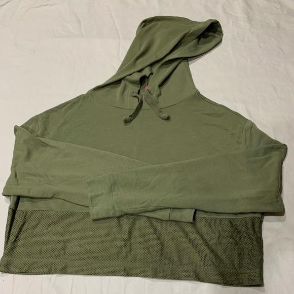 Army Green Mesh Hoodie - Picture 2 of 5
